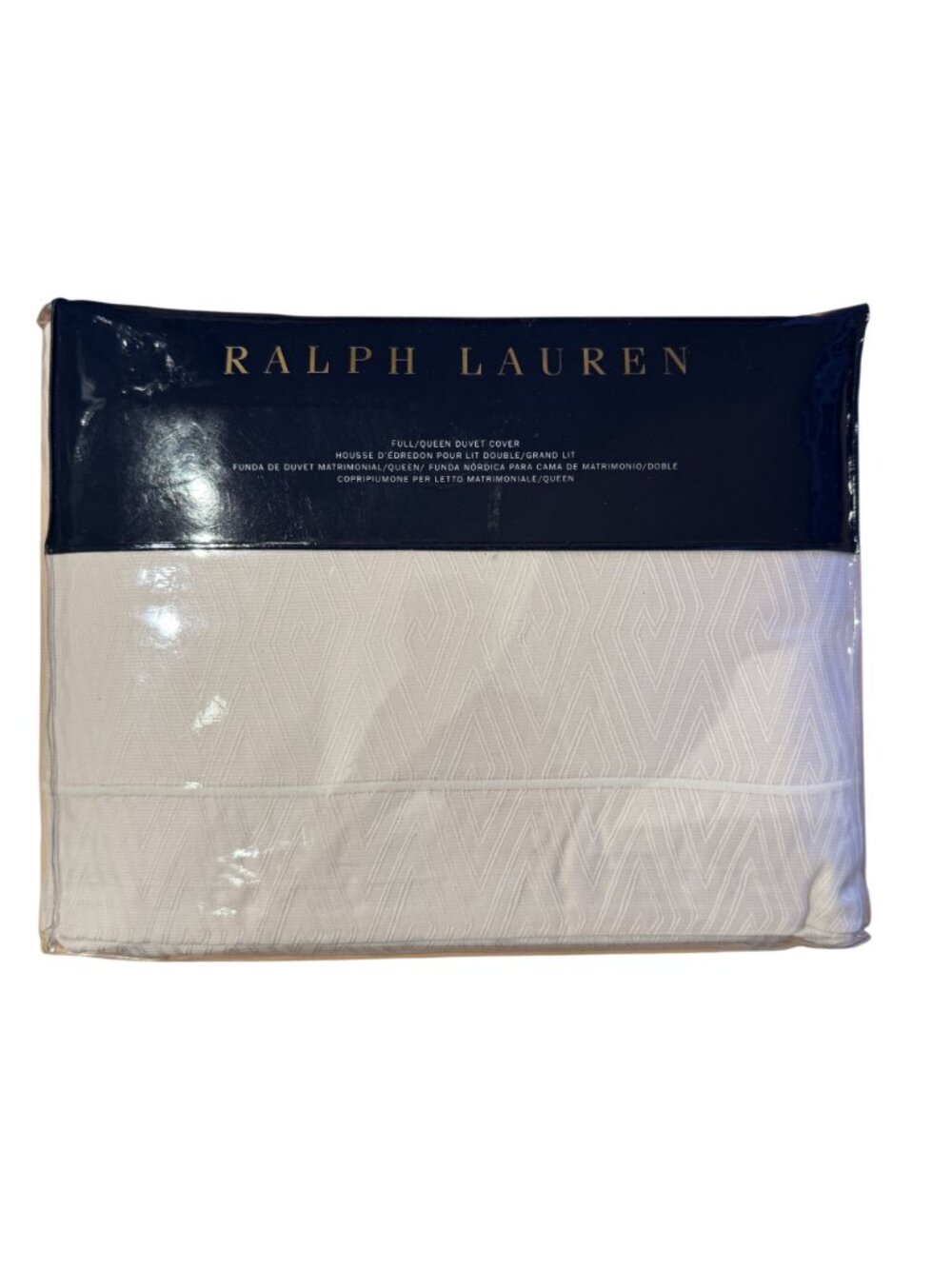 Ralph Lauren Park Row Full/Queen Duvet Cover Cream 92x96 NEW - Picture 2 of 6